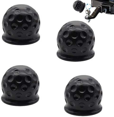 TZEKING 4 Stück Anhängerkupplung Abdeckung,Gummi Abdeckung Anhängerkupplung für Ø50 mm Kugelkopfkupplungen,Hänger Kupplung Kappe,Anhängerkupplung Schutzkappe,Anhängerkugelkopf Schutzhülle für Anhänger