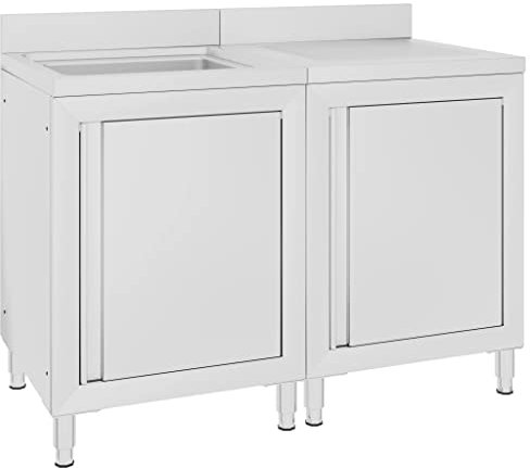Meuble sous-évier gastro en acier inoxydable 120 x 60 x 96 cm, 3058270