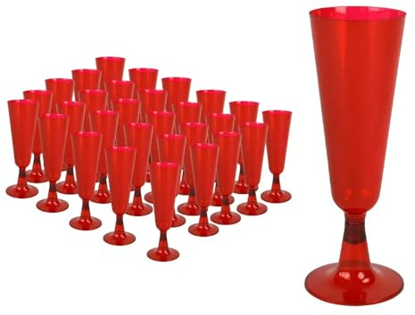 36 Pezzi Flute Plastica, Calici Plastica,133cc Bicchieri Da Champagne Calici Natalizi Compleanno cena Laurea