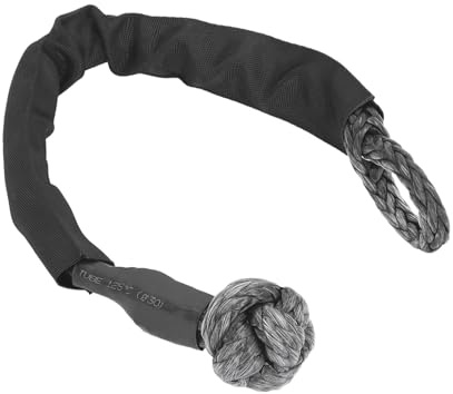 Natudeco 600mm Soft Shackle Recovery Rope 16T Load Capacity Strength Tow Shackles Synthetic Shackle Cable for Towing ATV Truck Off Road