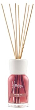 Millefiori Milano – Diffusore a Bastoncini 100 ml, Ambra & Rosa – Profumatore Ambiente Raffinato con Note Fiorite e Legnose