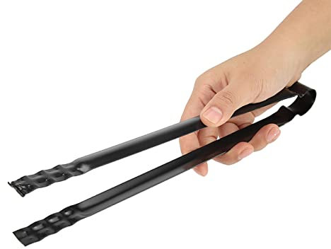 Pinze per Griglia, Morsetto in Metallo con Clip per Barbecue per Strumenti per Servire Carbone Spazzatura (30 cm)