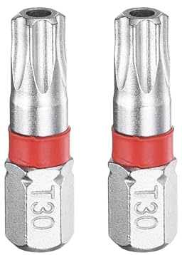 QUARKZMAN Punte Cacciavite Torx T30H 1/4 Attacco Esagonale 25mm/1 L 2Pz | Stelle Magnetiche a 6 Punti, Testa Esagonale Punte, in Acciaio S2, Cacciavite Elettrico con Foro Testa Torx