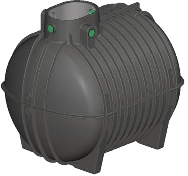FLORANTIA Regenwasser Zisterne 7500 Liter Erdtank Aqua-Rondo Kunststoff [ Ausbaupaket passend für Ihre Anwendung frei wählbar ]