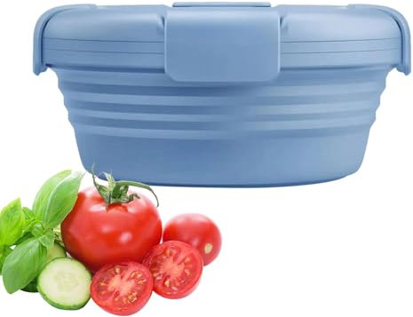 Cuenco Plegable De Silicona, Cuencos Plegables Para Camping - Cuenco De Camping Plegable De Silicona De Alimentario | Recipientes De Alimentos Portátiles, Almuerzo Reutilizable Lavable En