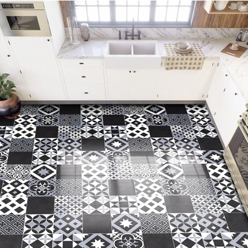 KARAT Revêtement Sol PVC, Film Vinyle Antidérapant pour Meubles Mur Sols, Sol en Rouleau au mètre, Imperméable, Durable et Résistant, Usage intensif (200 x 150 cm Amadora 990D)