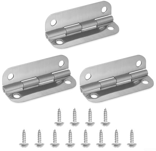 304 Edelstahl Kühlscharniere 3 Stück für Iglu-Kisten mit Schrauben