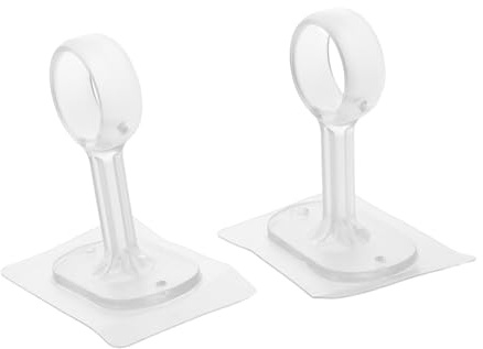 HOOTNEE Lot De 2 Supports De Tringle À Rideaux Auto-Adhésifs sans Perçage Crochets De Rideau sans Perçage pour Montage Au Plafond Installation Facile pour Décoration Intérieure