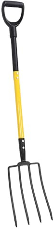 Nurnesy 46 Zoll 4 Tine Garden Spading Fork - Y Griffgriff, Vielseitig Zum Graben, Kompostieren und Gartenarbeit