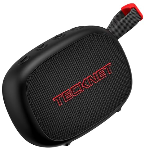 TECKNET Tragbare Bluetooth Lautsprecher, Ultra-magnetischer, TWS-Kopplung | Klein Speaker IP67 wasser- und staubdicht Musikbox 30 h Spielzeit, dualen Bass-Treibern für Dusche/Outdoor/Reisen/Wandern