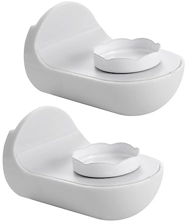 iplusmile Jaboneras Magnéticas de Baño 2 Piezas Soporte Resistente de ABS para Pared sin Taladros Diseño Innovador para Cocina y Baño