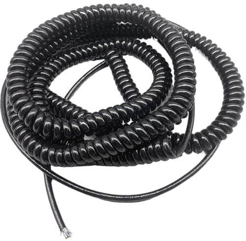 Rallonges d'alimentation à ressort spiralé, câble réseau 8 conducteurs 22 AWG, blindage, de signal composite(Stretch 12 Meters)