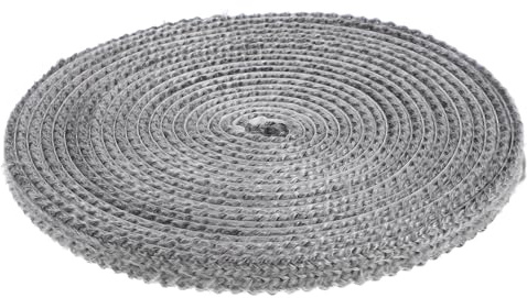 MALUGOGO Cinta adhesiva de fibra de vidrio para puerta de estufa de leña, rollo de 4 m, cuerda de sellado plana negra para chimeneas, resistente a altas temperaturas y a la abrasión, pieza de repuesto