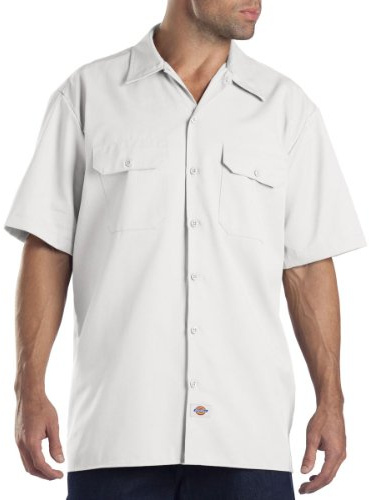 Dickies - - - 1574 kortärmad arbetsskjorta, 2XL lång, vit