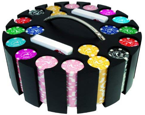 Modiano Poker med hållare (trä, 500 chips 14 g) [Import Italien]
