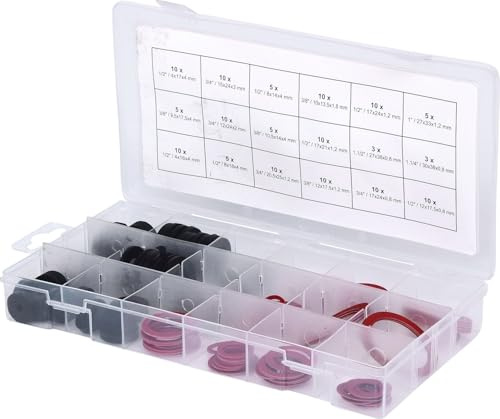KS Tools 970.0190 Sortiment Dichtringe-Sanitär, 141-tlg.