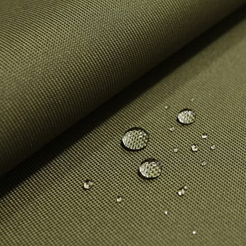 TOLKO wasserdichter Stoff Meterware | festes Segeltuch Nylon Stoff Planenstoff Nylonplane | Reißfest und Langlebig | 150cm breit | schwerer wasserfest beschichteter Outdoorstoff (Oliv)