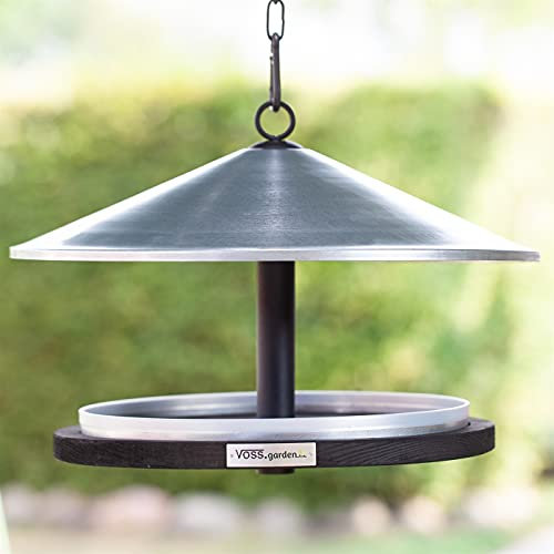 VOSS.garden Vogelhaus Skagen, Zeitloses Dänisches Design, zum Aufhängen oder Aufstellen, verzinktes Dach, Vogelvilla Futtervogelhaus Vogelfutterstation Vogelhäuschen