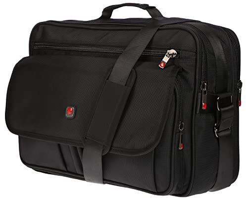 Christian Wippermann Arbeitstasche Herren 17 Zoll - Groß XXL Querformat - Flugbegleiter Tasche - 45x33x19 cm - Leicht 700g - Trageriemen 150cm - Großes DIN A4 Hauptfach - Arbeitstasche Herren Büro