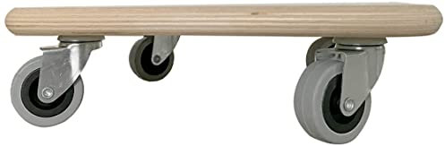 Dörner + Helmer Transportroller Stabil Soft-Mini, 290mm x 290mm x 85mm, 200 kg Tragkraft, Gummiräder, für Kisten
