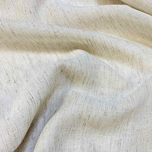 Kt KILOtela - Tela por Metros de Cortina, Visillo, 25% Lino, 25% Algodón, 50% Poliéster, Doble Ancho 300 cm, Largo a Elección de 50 en 50 cm, Visillo Tejido Natural, Beige, Lino