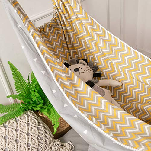 ZXX. Hamac pour Enfants pour Enfant Enfant, hamac en Tissu de Coton pour Tout-Petits ou hamacs à bandoulière pour Patio Porche Jardin arrière-Cour Usage extérieur et intérieur