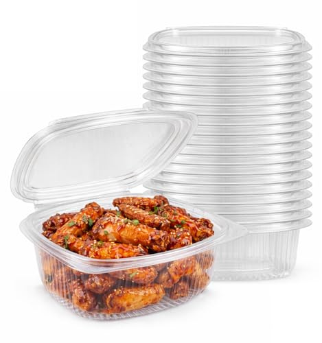 VIRSUS Vaschette ovali in Pet Scatola da 100 vaschette Trasparenti 750cc con Coperchio Unito. Contenitori con Chiusura ermetica
