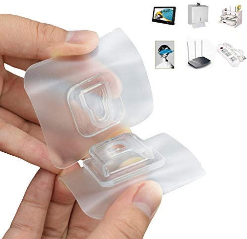 30 Sätze,Magischer Haken, Doppelseitiger Multifunktionshaken, Selbstklebende Klebehaken, Transparente Klebehaken, Wasserdicht und öldicht.für Küche, Bad, Wohnzimmer, Ohne Bohren, abnehmbar, max 10 kg