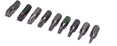 Barnwell Set of 9 Torx Star Screwdriver Bits T8, T10, T15, T20, T25, T27, T30, T40, T45