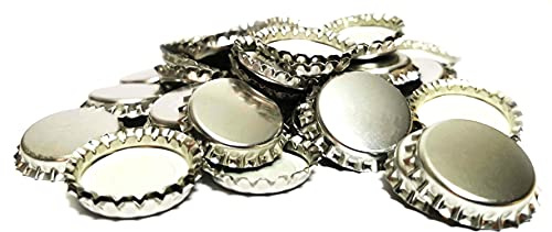 Kronlock metallisk – förpackning med 100 – ölbryggning DIAH (silver krona kepsar)