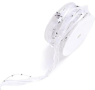 Uteruik Satinbänder, Perlenstern-Kette, Band zum Umwickeln, Haarschleifen, Trimmen, Nähen, Handwerksprojekte, 5 m (#A)