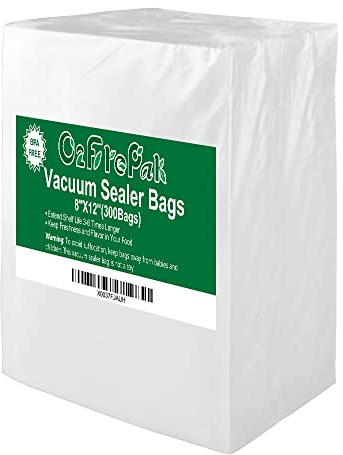 O2frepak 300 Count 20x30cm Textured Vacuum Sealer Bags for Food Sealer,BPA Free and Heavy Duty Embossed Vacuum Seal Food Sealer Bags,Great for Sous Vide Vaccume Sealer PreCut Bag