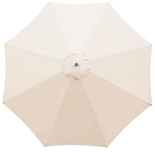 klkjk Telo Ombrellone Ricambio 8 Stecche 3 M per ombrellone da Esterno,Copertura in Tessuto per Giardino, Patio, Giardino, Spiaggia, Piscina, Mercato (Color : Beige)