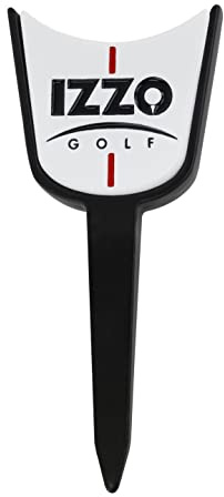 Izzo Golf-Reparaturwerkzeug für Golf-Pitchgabel – schwarzes Golf-Pitchmark-Reparaturwerkzeug mit Ballmarker