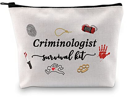 JTOUK Criminólogo, científico forense, regalo para investigadores de la escena del crimen, regalo para estudiantes de criminología, kit de supervivencia para criminólogos, bolsa de maquillaje