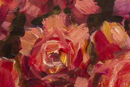 adrium Cuadro compuesto de aluminio 110 x 70 cm: Pintura Flor Fondo - Pintura al óleo Flor de primer plano Flor Peonía Rosal Roja grande Macro (109338890)