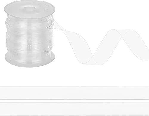 nbeads Sangle Élastique Transparente de 10.94 Mètre (10 m), 15mm Large Bande Élastique Transparente Sangle de Soutien-Gorge Claire Élastique Clair Léger pour Projet Couture Vêtements Soutien-Gorge