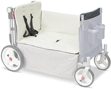 Radio Flyer Cozy Sherpa Stroller Liner, Beige, Universal Fit for Most Strollers and Wagons, Easy to Install and Remove, Soft Sherpa Wagon Liner Padding for Comfort and Warmth
