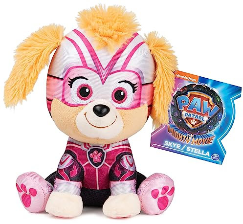 GUND PAW Patrol Der Mighty Kinofilm Skye, 15 cm - original Plüschtier zum Kinofilm 2023, ideal zum Nachspielen der Kinoabenteuer und als Lieblingskuscheltier, Spielzeug für Kinder ab 1 Jahr