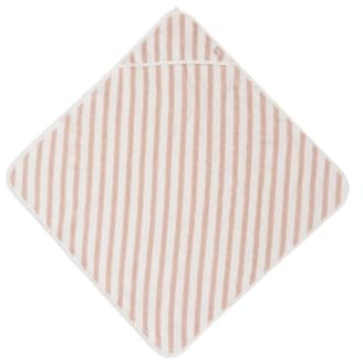 Jollein 534-514-67099 Kapuzenhandtuch Stripe Frottee rosa/weiß (75x75 cm)