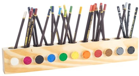 Castell Deco - Schreibtisch-Organizer aus Holz, platzsparend, vielseitig verwendbar, Stiftehalter für Zuhause, Büro und Schule.