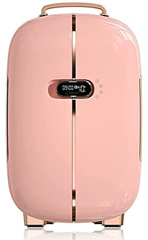 Mini réfrigérateur de beauté portable de 12 L, petit réfrigérateur plus frais et plus chaud, utilisé pour les soins de beauté de la peau à la maison/voiture, cadeau pour les femmes et les filles (D)