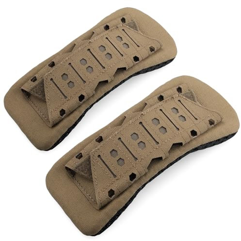 WYNEX Almohadilla de correa de hombro con soporte para chaleco, paquete de 2 almohadillas de cojín para correa de mochila, correa de bolsa, almohadillas de malla suave con equipo táctico para hombres,