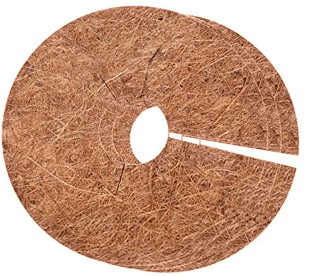 Baobiutin 3pcs Mulch Ring Plant Protector Mats Tree Weed Control Protection Coco Coir Coconut Fibers for Disc Plant Cover Coconut Flower Pot Mat