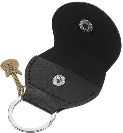 ibasenice Gitarrenplektrenhalter Tasche Plektren-aufbewahrungskoffer Schlüsselanhänger Für Gitarrenzubehör Kompakte Tragetasche