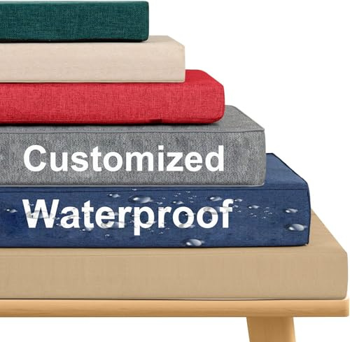 WLXFF Bankauflage Nach Maß, Benutzerdefiniertes Bankauflage Bankkissen, Wasserdicht Custom Window Seat Cushions, Atmungsaktiv Sitzkissen Bank, Sitzkissen FüR Gartenbank, Schaukel, Esszimmer, KüChe