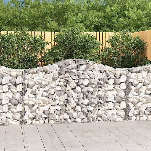 FUDUGEHMIOFWFJJ pflanztopf groß XXL,untersetzer 60 cm,Gabionen mit Hochbogen 20Stk. 200x30x100/120cm Verzinktes EisenGeeignet für Garten, Terrasse, Schlafzimmer, Wohnzimmer