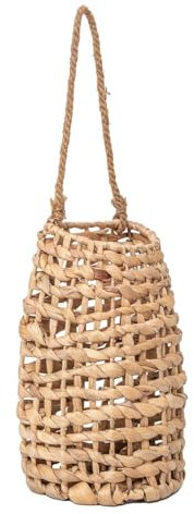 GYASVWU Panier mural en jacinthe d'eau tissé à la main avec poignée pour décoration de la maison, du balcon, du jardin, de la ferme