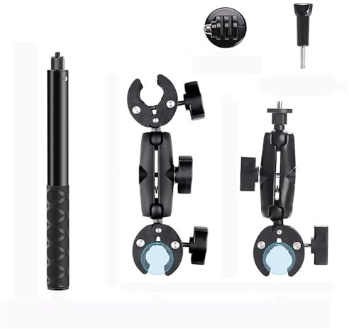 NEWFUN Camcorder Mount, Accessory for insta360 x4, Motorcycle Kit for insta360 x4, X3, X2 360 Degree Rotation, Motorcycle Mount, Compatible with Multiple Devices