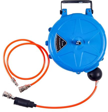 Baoblaze Automatic Retractable Air Hose Reel Air Drum Hose Reel Simple to Install Accessory 10 M Tube Automatic Rewind for Garage Garden